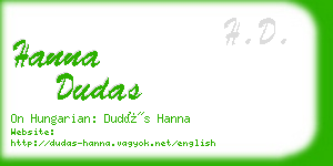 hanna dudas business card